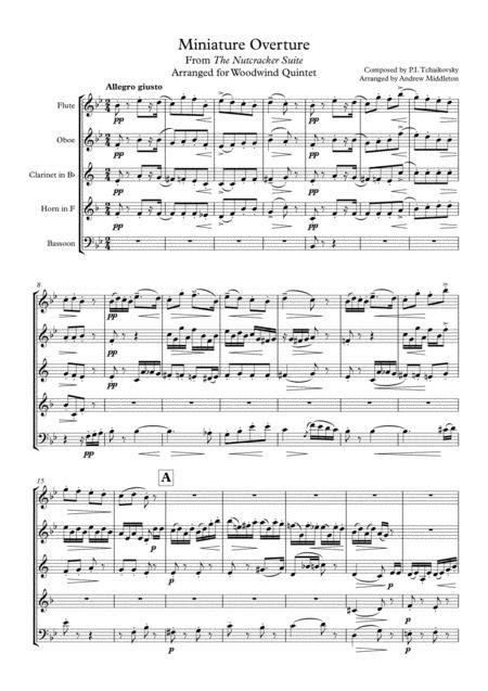 3 Pieces From The Nutcracker For Woodwind Quintet